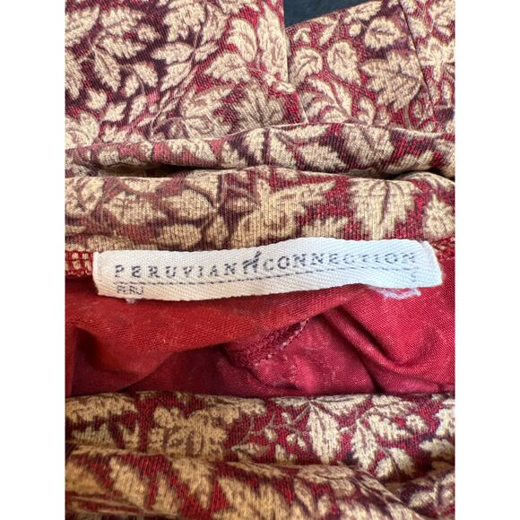 Peruvian Connection Anneliese Pima Cotton Printed Turtleneck Top Size Small - Picture 3 of 4